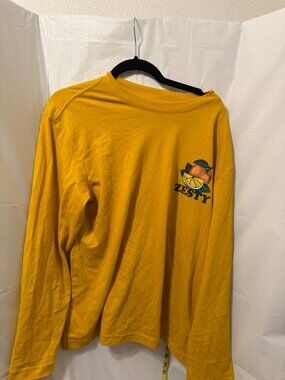 Original Use Zesty Fruit Graphic Yellow Long Sleeve T-Shirt Mens M